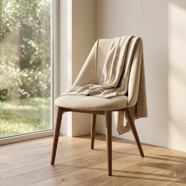 English Elm Elowen Wingback Microfiber Dining Chairs with Flange Piping and Dark Oak Legs Set B062P580122