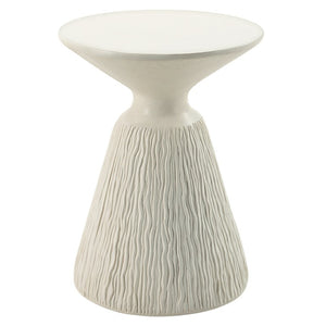 English Elm Valora Sculptural Cement Side Table Hourglass Form for Modern Minimalist Living Spaces B062P581091