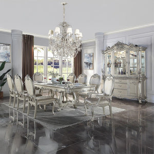 English Elm Celestia Rubberwood Dining Arm Chairs with Carved Moldings and Nailhead Trim Set of 2 B062P581113