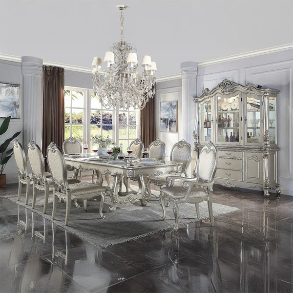 English Elm Celestia Rubberwood Dining Arm Chairs with Carved Moldings and Nailhead Trim Set of 2 B062P581113