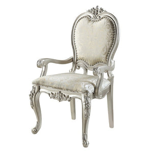 English Elm Celestia Rubberwood Dining Arm Chairs with Carved Moldings and Nailhead Trim Set of 2 B062P581113