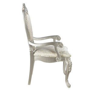 English Elm Celestia Rubberwood Dining Arm Chairs with Carved Moldings and Nailhead Trim Set of 2 B062P581113