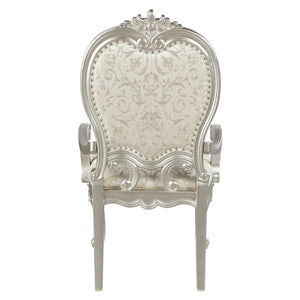 English Elm Celestia Rubberwood Dining Arm Chairs with Carved Moldings and Nailhead Trim Set of 2 B062P581113