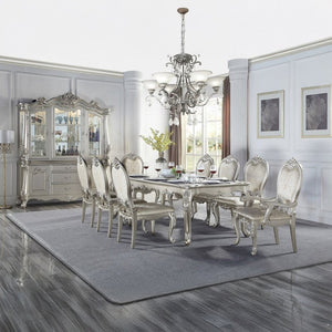 English Elm Celestia Rubberwood Dining Arm Chairs with Carved Moldings and Nailhead Trim Set of 2 B062P581113