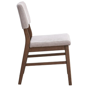 English Elm Serafina Corduroy Upholstered Dining Side Chairs with Walnut Frame Set of Two B062P581136