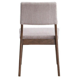 English Elm Serafina Corduroy Upholstered Dining Side Chairs with Walnut Frame Set of Two B062P581136
