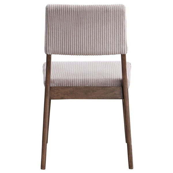 English Elm Serafina Corduroy Upholstered Dining Side Chairs with Walnut Frame Set of Two B062P581136