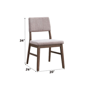 English Elm Serafina Corduroy Upholstered Dining Side Chairs with Walnut Frame Set of Two B062P581136