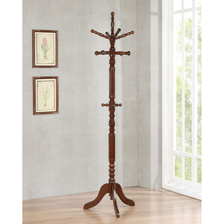 English Elm Kingsford Solid Rubberwood Freestanding Hall Tree with 11 Pegs and Rotating Top B062P584697
