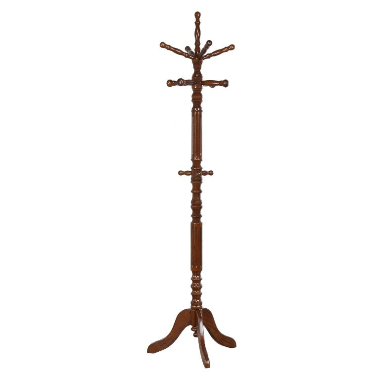 English Elm Kingsford Solid Rubberwood Freestanding Hall Tree with 11 Pegs and Rotating Top B062P584697