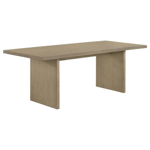 English Elm Oakridge Rectangular Oak Veneer Dining Table with Panel Legs for Modern Gatherings B062P584699