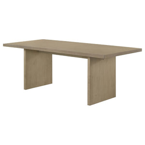 English Elm Oakridge Rectangular Oak Veneer Dining Table with Panel Legs for Modern Gatherings B062P584699