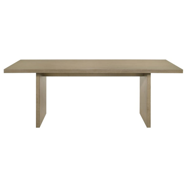 English Elm Oakridge Rectangular Oak Veneer Dining Table with Panel Legs for Modern Gatherings B062P584699