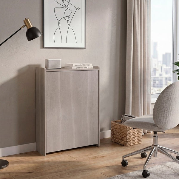 English Elm Bardolino Foldable Writing Desk with Open Shelving for Small Home Offices B062P587751