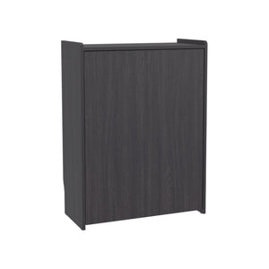 English Elm Wenge Finish Folding Writing Desk with Open Shelving for Small Spaces and Apartments B062P587753