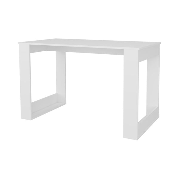 English Elm White Melamine Writing Desk with Spacious Surface for Home Office or Bedroom Study B062P587755