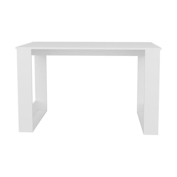 English Elm White Melamine Writing Desk with Spacious Surface for Home Office or Bedroom Study B062P587755