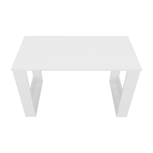 English Elm White Melamine Writing Desk with Spacious Surface for Home Office or Bedroom Study B062P587755