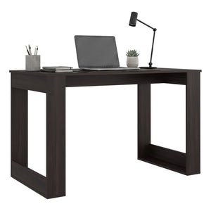 English Elm Dark Brown Laminate Writing Desk Open Frame Design for Home Office or Study Nook B062P587756