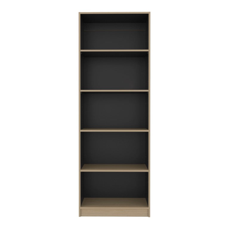 English Elm Wenge Five Shelf Bookcase Slim Vertical Tower for Living Room or Home Office B062P587760