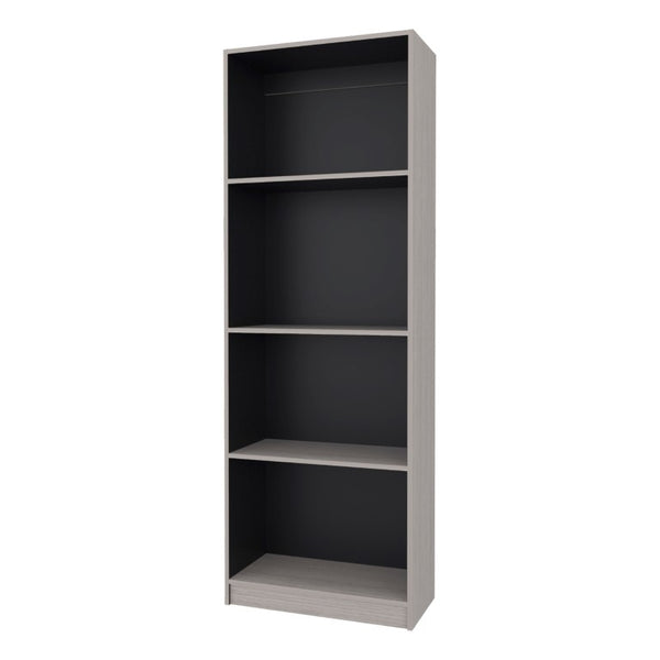 English Elm Wenge Two Tone Tall Bookcase Four Open Shelves for Modern Home Office or Bedroom B062P599355