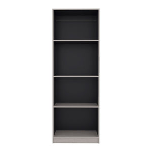 English Elm Wenge Two Tone Tall Bookcase Four Open Shelves for Modern Home Office or Bedroom B062P599355