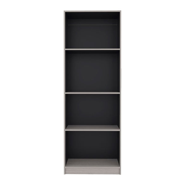 English Elm Wenge Two Tone Tall Bookcase Four Open Shelves for Modern Home Office or Bedroom B062P599355