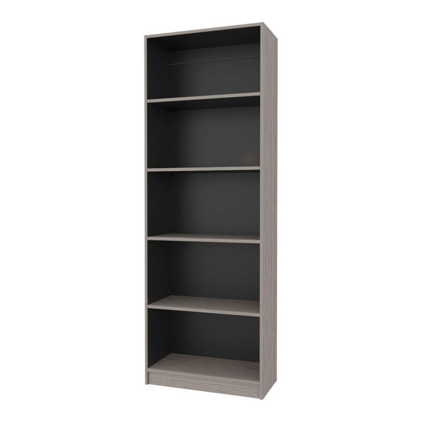 English Elm Wenge Two-Tone Five Tier Tall Bookcase for Home Office Living Room Entryway B062P599356