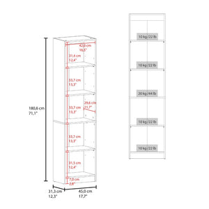 English Elm Wenge Two-Tone Tall Bookcase with Cabinet Storage for Office or Living Room B062P599359