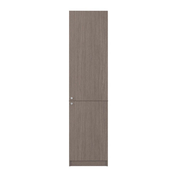 English Elm Wenge Two-Tone Slim Tower Cabinet with Five Shelves for Modern Minimalist Spaces B062P599360
