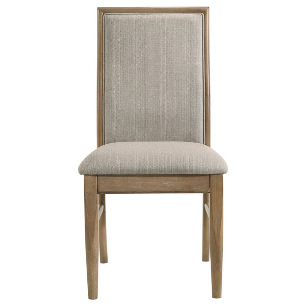 English Elm Dreydon Round Ash Veneer Dining Set with Tripod Pedestal and Upholstered Chairs B062S01884