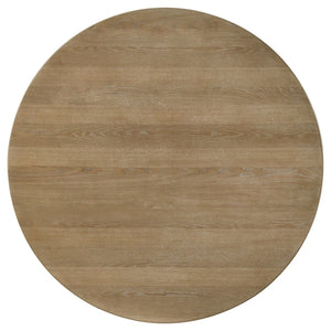 English Elm Dreydon Round Ash Veneer Dining Set with Tripod Pedestal and Upholstered Chairs B062S01884