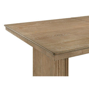 English Elm Dreydon Rustic Extendable Dining Table with Reeded Base and Distressed Wood Finish B062S01885
