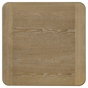 English Elm Dreydon Ash Veneer Square End Table with Reeded Pedestal Base for Living Room B062S01886