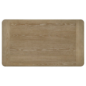 English Elm Dreydon Ash Veneer Rectangular Coffee Table with Reeded Pedestal Base for Living Rooms B062S01887