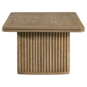 English Elm Dreydon Reeded Pedestal 3 Piece Wood Coffee and End Table Set for Living Rooms B062S01889