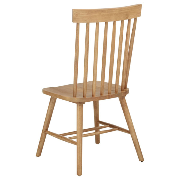 English Elm Finley Round Dining Set Windsor Spindle Chairs Ash Wood 5 Piece Mid-century Table Brown B062S01897