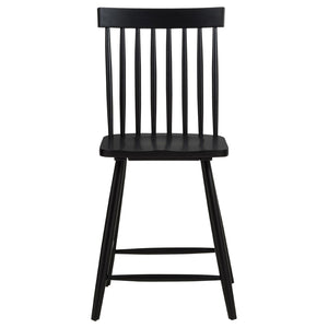 English Elm Sutton Round Counter Height Dining Set Windsor Spindle Chairs Rubberwood Kitchen Table Light Ash and Black B062S01904