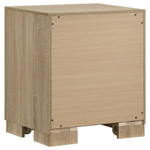 English Elm Merritt Queen Bedroom Set Five Piece Light Oak Channel Tufted Headboard Modern Suite B062S01910
