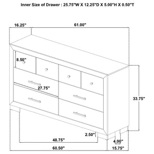 English Elm Merritt Queen Bedroom Set Five Piece Light Oak Channel Tufted Headboard Modern Suite B062S01910