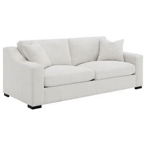 English Elm Chelan Sand Fabric Sofa and Loveseat Set with Pocket Coil Cushions for Living Rooms B062S01917