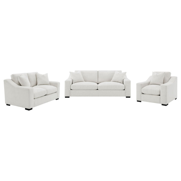 English Elm Chelan Three Piece Living Room Set with Pocket Coil Cushions and Sand Textured Fabric B062S01918