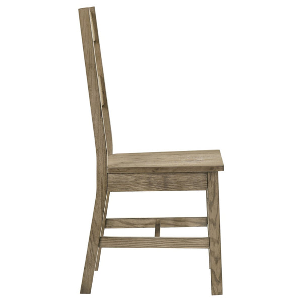 English Elm Cressley Solid Rubberwood Extendable Dining Set Seats Four Farmhouse Ladder Back B062S01936