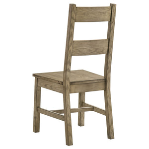 English Elm Cressley Solid Rubberwood Extendable Dining Set Seats Four Farmhouse Ladder Back B062S01936
