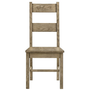 English Elm Cressley Solid Rubberwood Extendable Dining Set Seats Four Farmhouse Ladder Back B062S01936