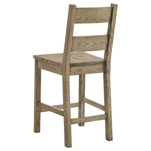 English Elm Cressley Rubberwood Counter Dining Set with Ladder Back Chairs for Farmhouse Kitchens B062S01937