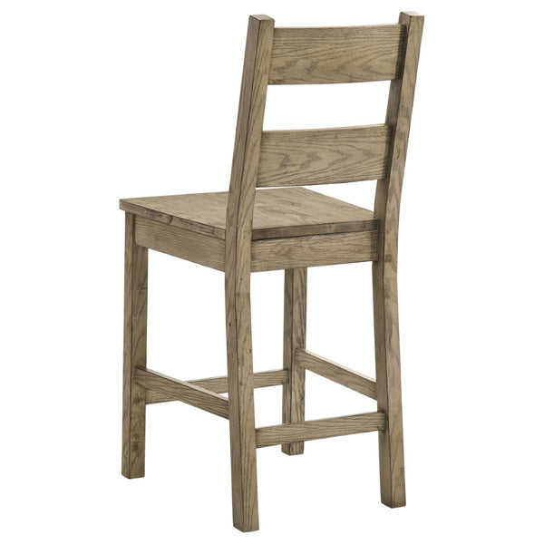 English Elm Cressley Rubberwood Counter Dining Set with Ladder Back Chairs for Farmhouse Kitchens B062S01937