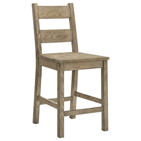 English Elm Cressley Rubberwood Counter Dining Set with Ladder Back Chairs for Farmhouse Kitchens B062S01937