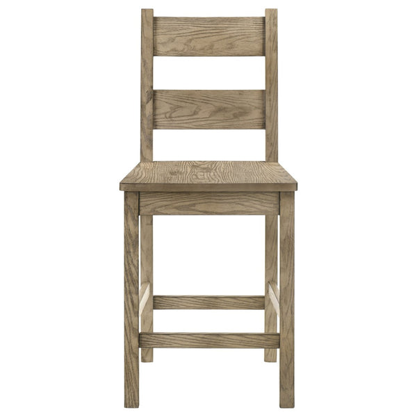 English Elm Cressley Rubberwood Counter Dining Set with Ladder Back Chairs for Farmhouse Kitchens B062S01937