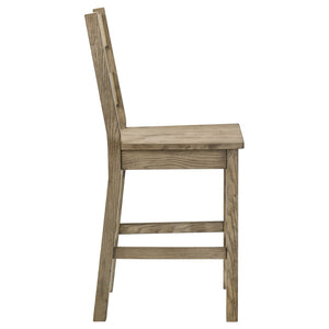 English Elm Cressley Rubberwood Counter Dining Set with Ladder Back Chairs for Farmhouse Kitchens B062S01937